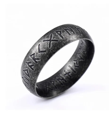 18 Letter Rune words Odin Norse Viking Rings Stainless Steel Fashion Style For Men Women Jewelry