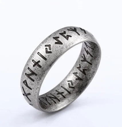 18 Letter Rune words Odin Norse Viking Rings Stainless Steel Fashion Style For Men Women Jewelry